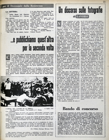 LAVORO IL PARTIGIANO IGNOTO LUPO DECENNALE DELLA RESISTENZA