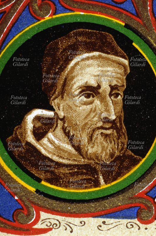PAPA PIO IV (1499-1565), al secolo Giovanni Angelo dei Medici di Marignano, nato a Milano, eletto nel 1559. Realizzò il Palazzo del Campidoglio. Ritratto, dettaglio da una cartolina cromolitografica della \