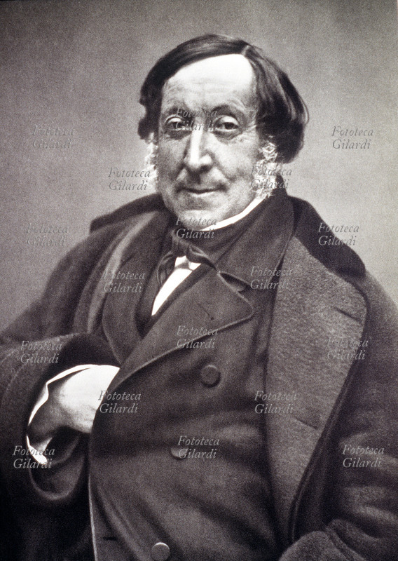 Gioacchino ROSSINI (1792-1868) compositore. Ritratto fotografico di Nadar.