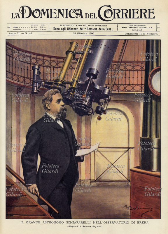 Giovanni SCHIAPARELLI (14 marzo 1835 – 4 luglio 1910) astronomo, storico della scienza e ingegnere italiano, rilevò delle configurazioni rettilinee su Marte che chiamò \