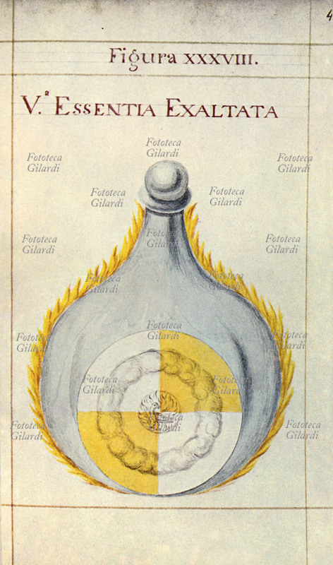 ALCHIMIA Quinta Essenza Esaltata, fine del Processo di sublimazione filosofica che raggiunge la perfezione con la rinascita della fenice, l\