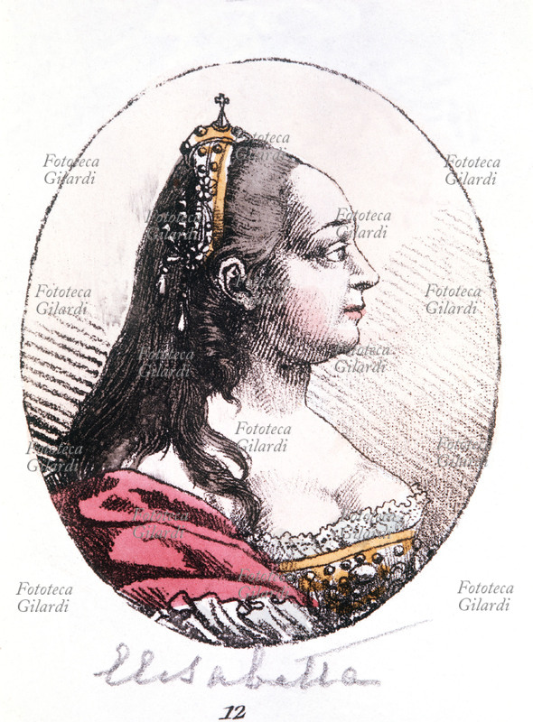 ELISABETTA di Russia (29 dicembre 1709 – 5 gennaio 1762), dopo una decennale disputa per la successione alla morte nel 1727 di sua madre Caterina I, seconda consorte di Pietro il Grande, divenne imperatrice di Russia dal 1741 alla morte. Sposò segretamente il cosacco Aleksej Grigor\