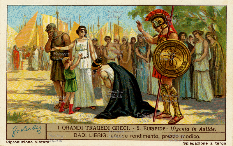 EURIPIDE (484-406 a.C.) Ifigenia in Aulide. La figlia di Agamennone ha appena appreso che verrà sacrificata a Diana per l\