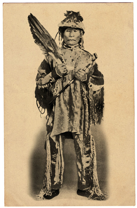 INDIANO DELLA TRIBU DEI NASI FORATI 1870 CIRCA