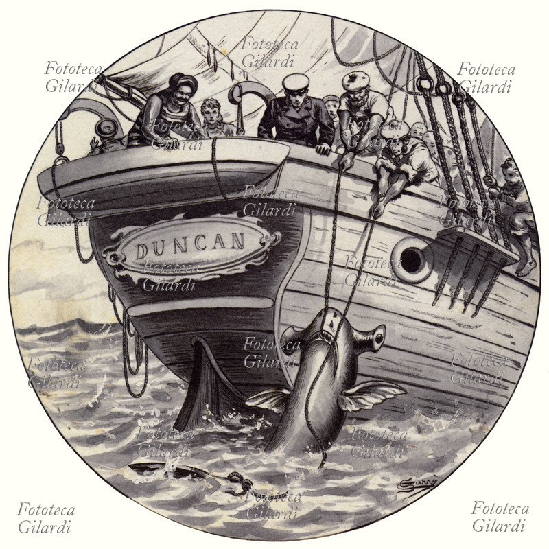 Jules VERNE (1828-1905) Illustrazione di Corrado Sarri per \