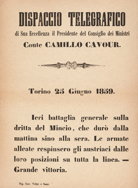 CAVOUR SHIPPING BATTLE OF SOLFERINO