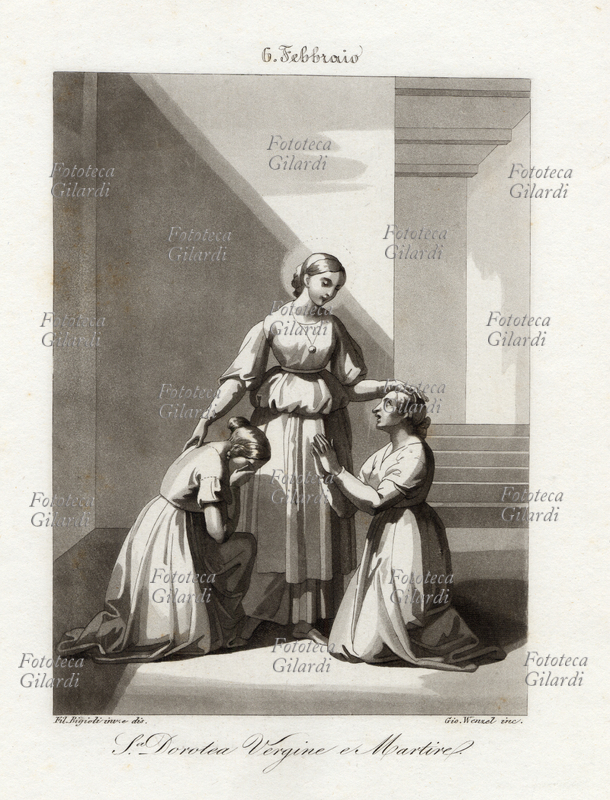 RICONVERSIONE Santa Dorotea vergine e martire (- 311) a Cesarea in Cappadocia, patrona dei fioristi e di Pescia. \