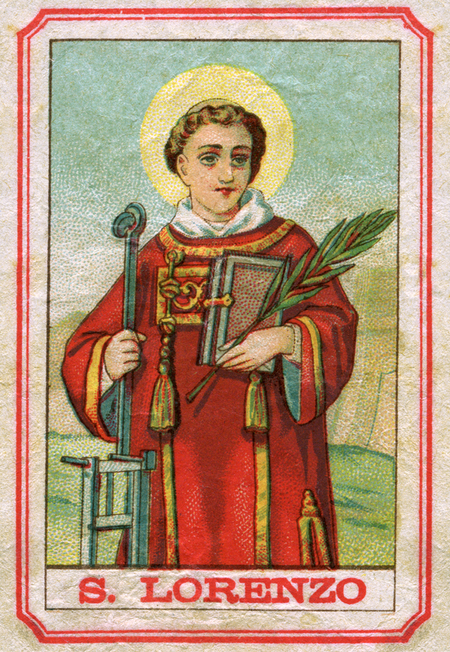 SAN LORENZO IMMAGINE DEVOZIONALE SAN LORENZO IMMAGINE DEVOZIONALE
