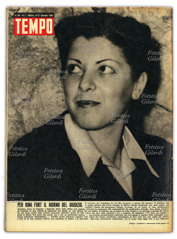 ITALIA 1950. IV° di copertina del periodico illustrato Tempo \