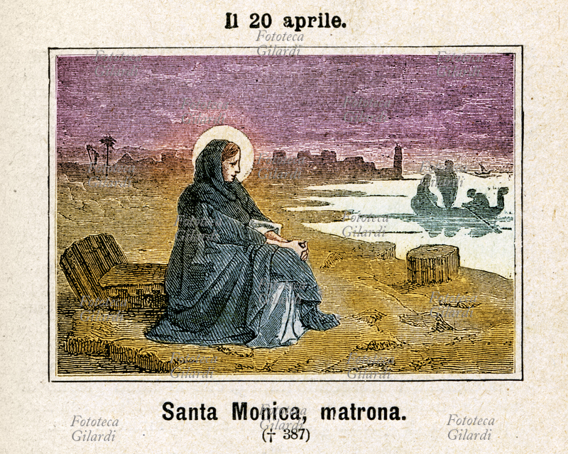 Santa MONICA, matrona (331 – 27 agosto 387), madre di Agostino d\