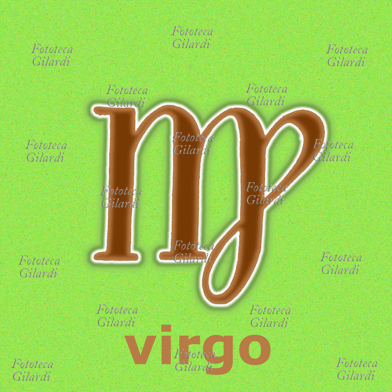 ZODIACO Simbolo del segno zodiacale della Vergine (Virgo). Realizzazione grafica di Elena Piccini. Italia, 2002.