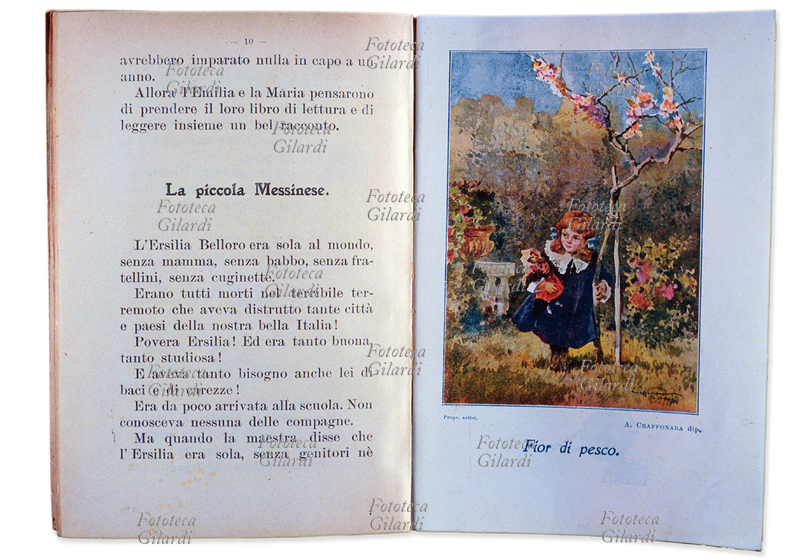 SCUOLA Doppia pagina dal libro scolastico \