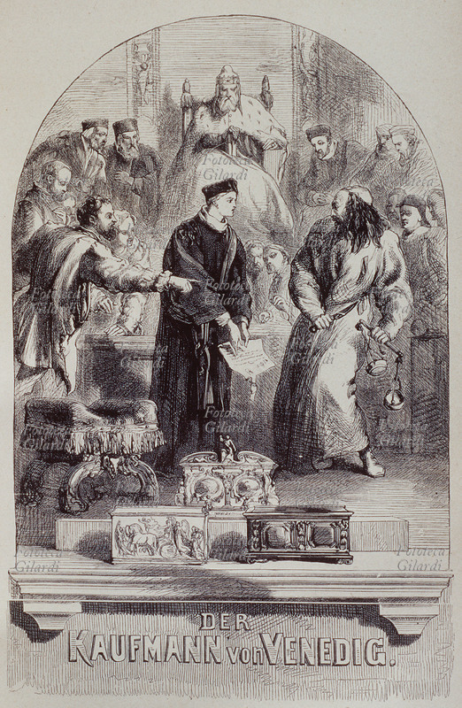 William SHAKESPEARE (1564-1616) "Il mercante di Venezia" (1596) Porzia, sotto le mentite spoglie dell\
