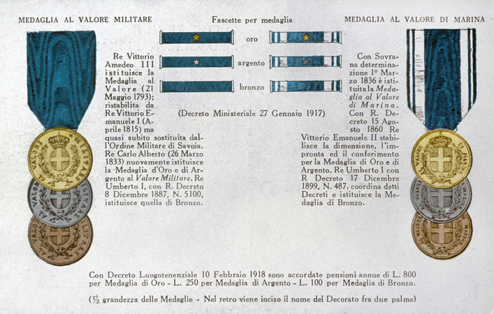 PRIMA GUERRA MONDIALE MEDAGLIA AL VALORE MILITARE