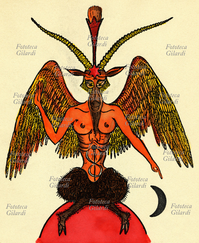 DIAVOLI Baphomet, incarnazione demoniaca in forma di capro. Durante la soppressione dei cavalieri templari fu sostenuto dall\