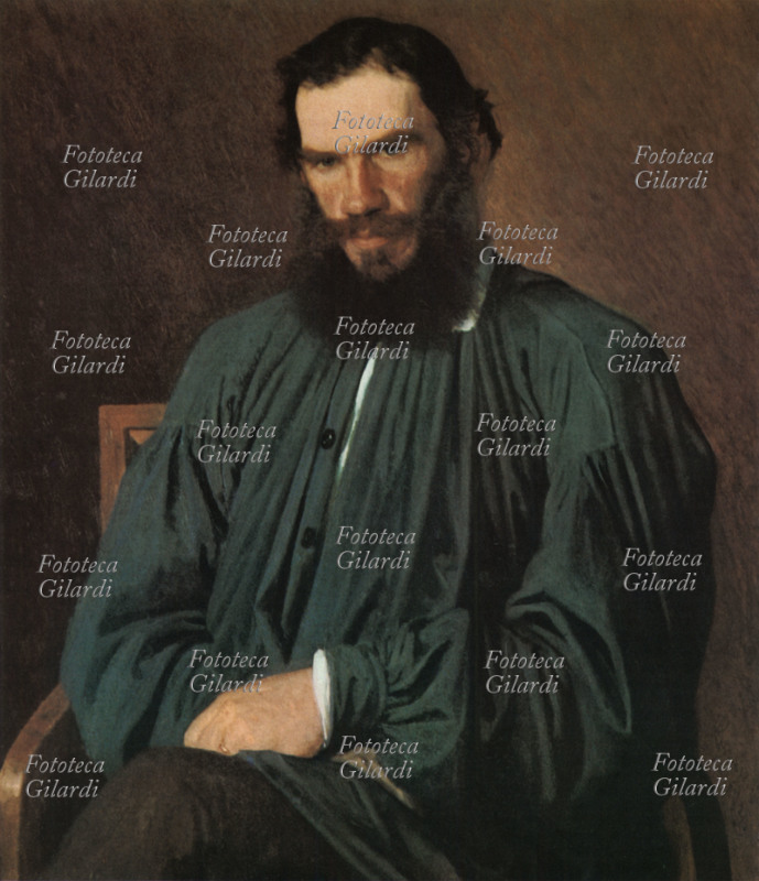 Lev TOLSTOJ (1828-1910) Ritratto del romanziere eseguito da I.N. Kramskoy, 1873