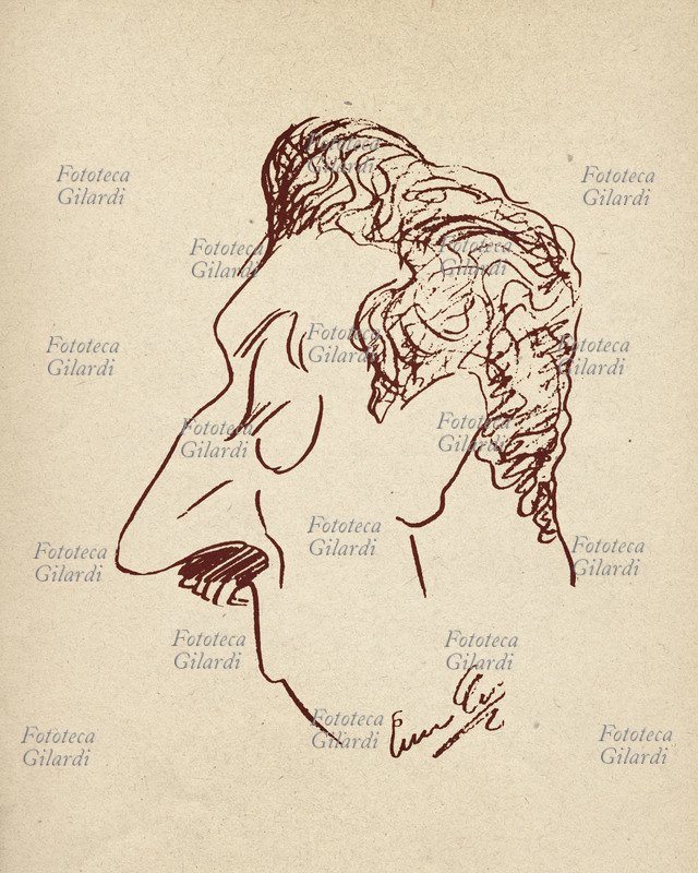 Giacomo PUCCINI (1858-1924) caricatura del compositore disegnata da Enrico Caruso, 1902 - 1914