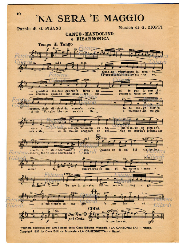 CANZONE NAPOLETANA Na sera \