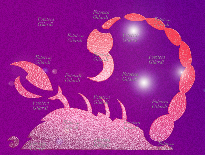 ZODIACO Segno dello Scorpione. Elaborazione grafica digitale di Elena Piccini, Italia 2002.