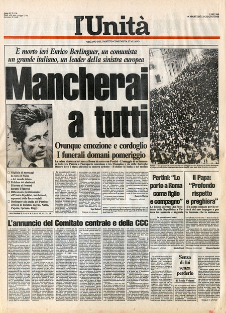 MORTE DI ENRICO BERLINGUER MORTE DI ENRICO BERLINGUER