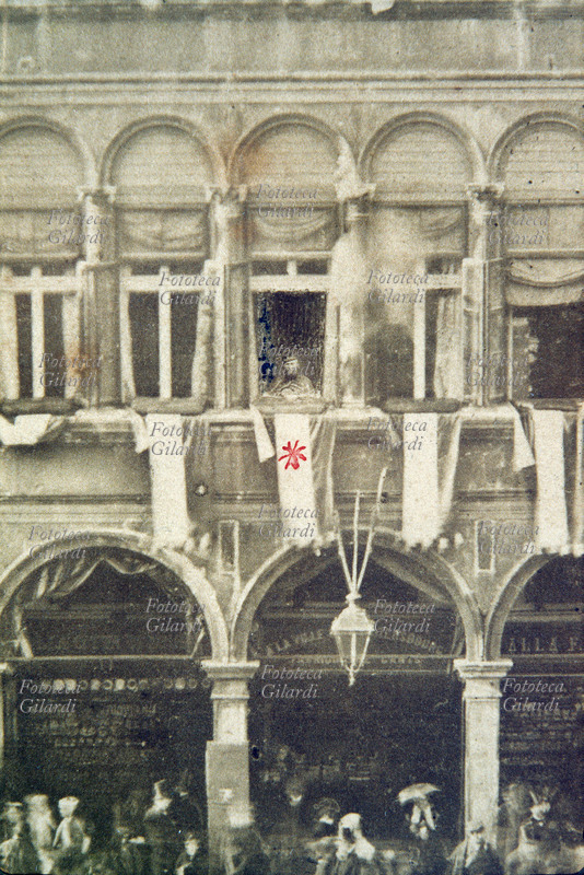 RISORGIMENTO Giuseppe Garibaldi ospite a Venezia inneggia all\