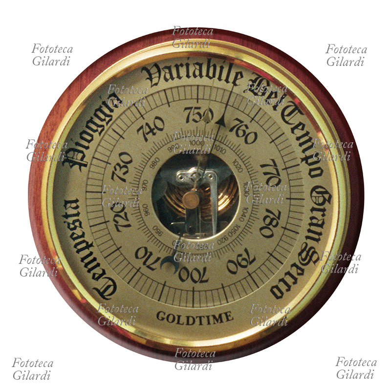 BAROMETRO quadrante con le scritte : Tempesta, Pioggia, Variabile, Bel Tempo, Gran Secco, 1980