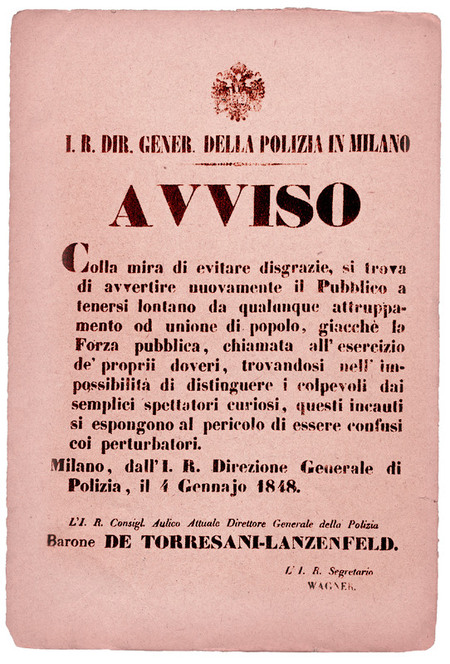 MILANO SCIOPERO DEL FUMO 1848