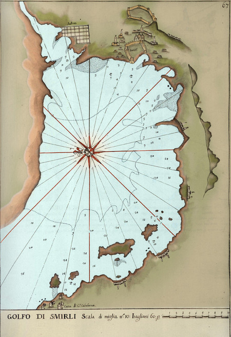 TURCHIA 1760 MAPPA DEL GOLFO DI SMIRNE TURCHIA 1760 MAPPA DEL GOLFO DI SMIRNE
