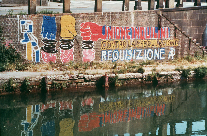 MURALE DI CONTESTAZIONE MILANO ANNI 70 MURALE DI CONTESTAZIONE MILANO ANNI 70