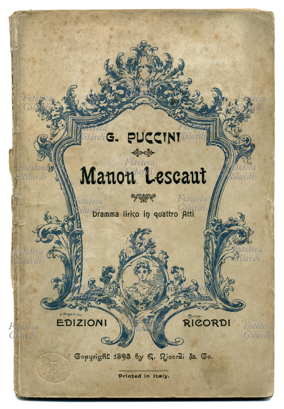 Giacomo PUCCINI (1858-1924) Copertina del libretto dell\