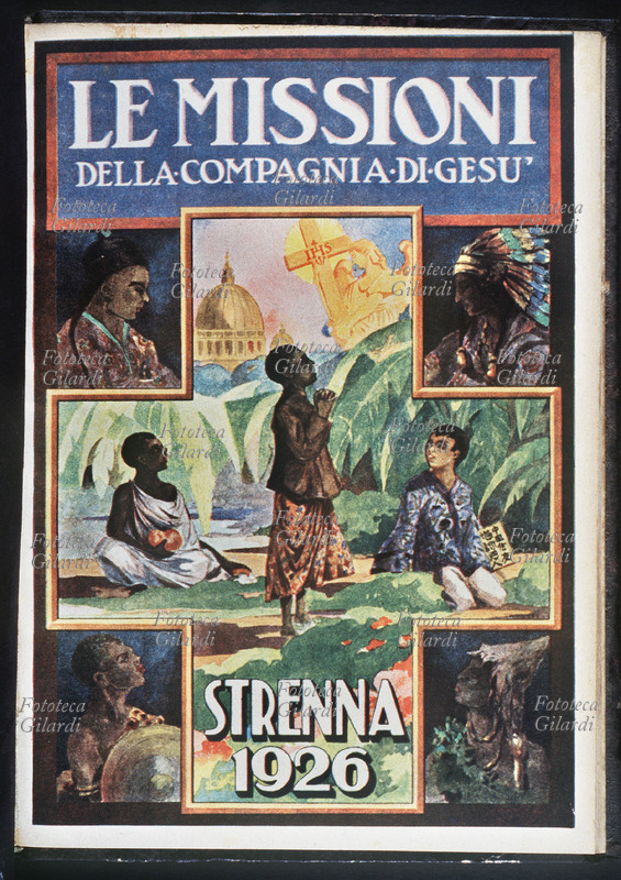 GESUITI Intorno ad una croce i quattro rappresentanti dei popoli evangelizzati: i cinesi, gli indiani d\