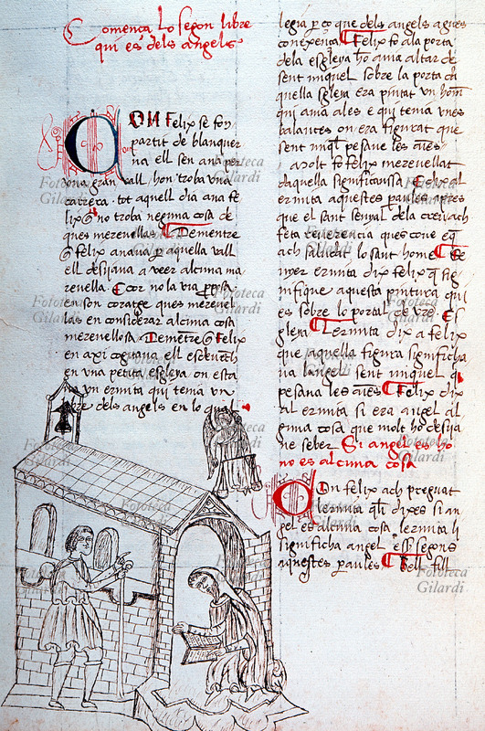 PALEOGRAFIA Pagina miniata da un Salterio del XV secolo.