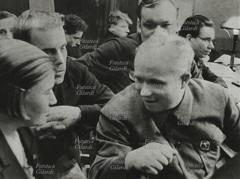 Nikita Sergeevic KRUSCEV (1894-1971) partecipa ad un congresso di Stakanovisti. URSS Mosca 1936