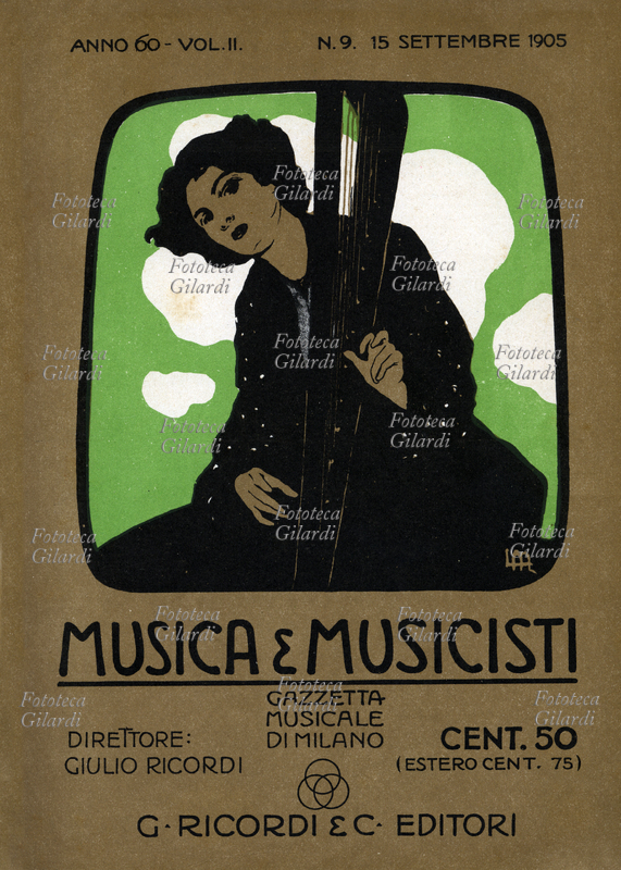 MUSICA Suonatrice ambulante di arpa. Copertina per \