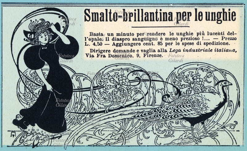 MANI annuncio pubblicitario per uno smalto per unghie, \