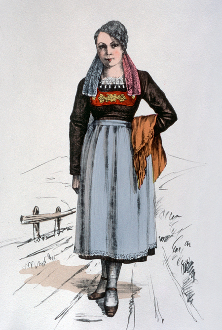 TRADITIONAL FEMALE COSTUME OF RASSA