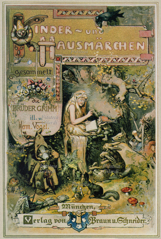 FRATELLI GRIMM Jakob (1785-1863) e Wilhelm (1786-1859) Copertina di una raccolta di fiabe \