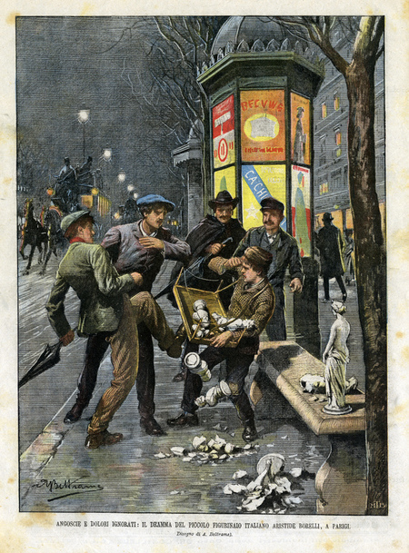 EFFERATA AGGRESSIONE DI UN GIOVANE ITALIANO A PARIGI DOMENICA DEL CORRIERE 1903