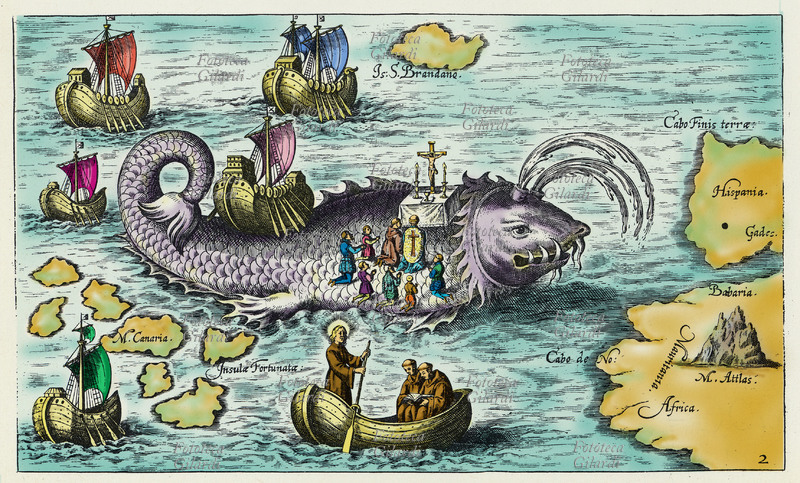 IRLANDA San Brandano (460/484 – 577/583), eroe e santo irlandese del VI secolo, protagonista di un leggendario viaggio esplorativo nell\