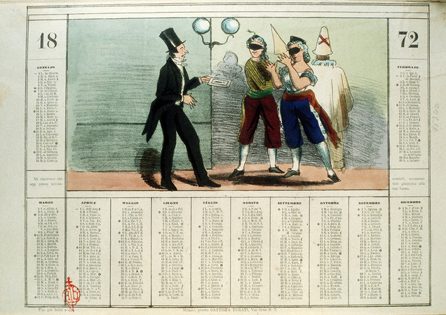CALENDARIO MURALE 1872