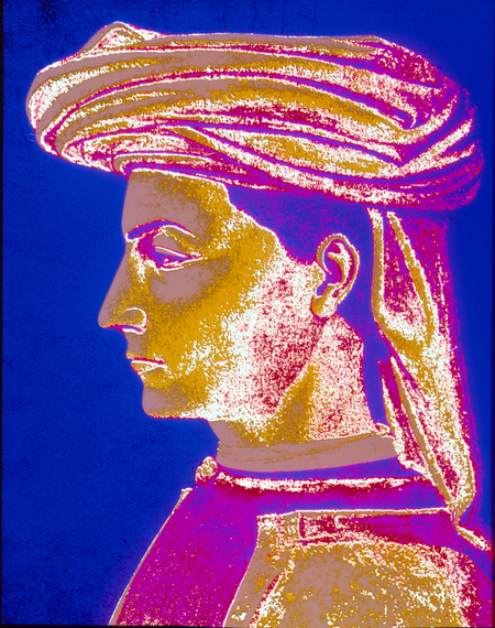 COLOR G PORTRAIT OF A YOUNG MAN BLUE BACKGROUND COLOR G PORTRAIT OF A YOUNG MAN BLUE BACKGROUND