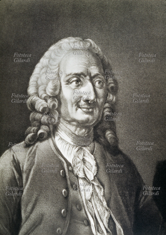 Jean-Philippe RAMEAU (1683-1764) compositore e teorico musicale francese. Ritratto in una incisione di G. Dagoty, Francia XVIII secolo.