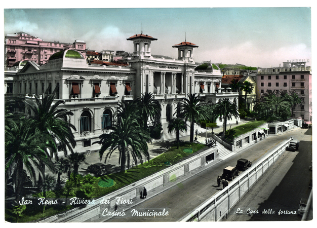 CARTOLINA POSTALE SAN REMO CASIN&Ograve; MUNICIPALE