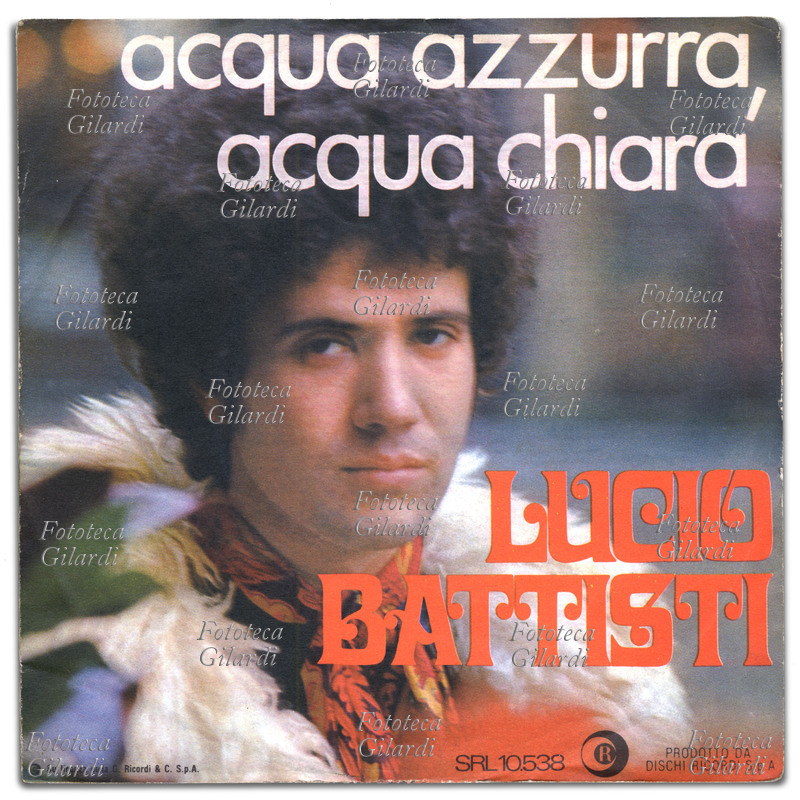 CANZONE Lucio Battisti. Copertina del disco 45 giri con la canzone \