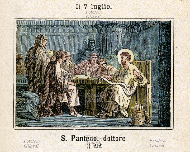San PANTENO (? - 200) filosofo, teologo e apologeta cristiano. Nato in Sicilia, fondò ad Alessandria d\