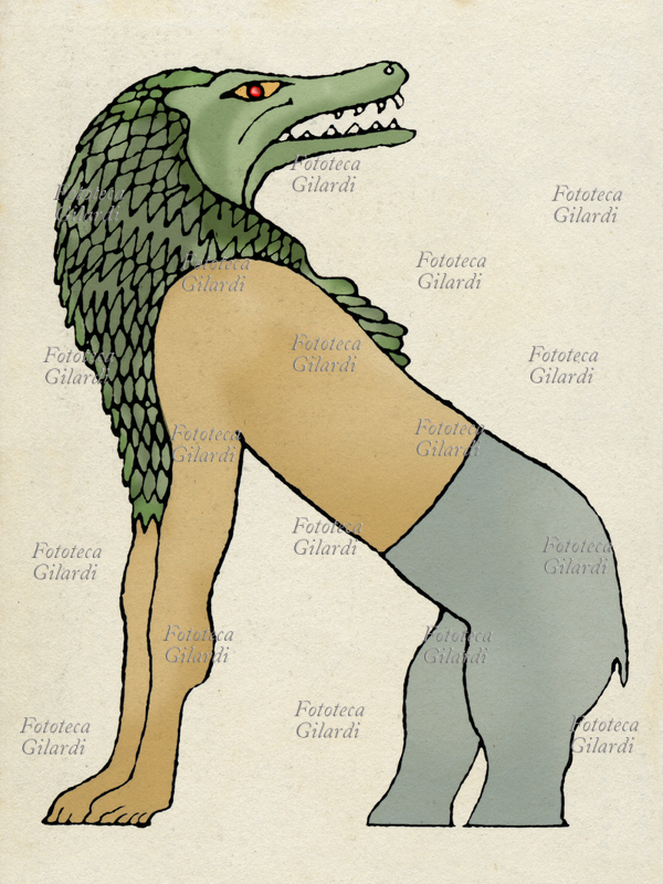 MITOLOGIA Ammit, o anche Ammut, Ammet, Ahemait o Divoratrice, creatura mostruosa della mitologia egizia con testa di coccodrillo, corpo metà leone e metà ippopotamo. La Divoratrice assiste alla Psicostasia (la pesatura delle anime dopo la morte). Se il cuore del defunto pesa più della Piuma di Maat viene dato in pasto ad Ammit e la sua anima condannata all\