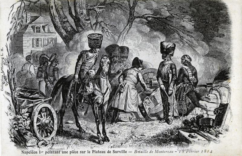 NAPOLEONE I (1769-1821) alla battaglia di Montereau, che lo vide vittorioso contro l\