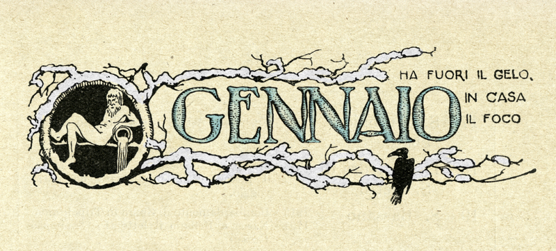 GENNAIO ALLEGORIA DA CALENDARIO GENNAIO ALLEGORIA DA CALENDARIO