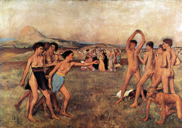 DEGAS ESERCIZI DI GIOVANI SPARTANI 1860 DEGAS ESERCIZI DI GIOVANI SPARTANI 1860