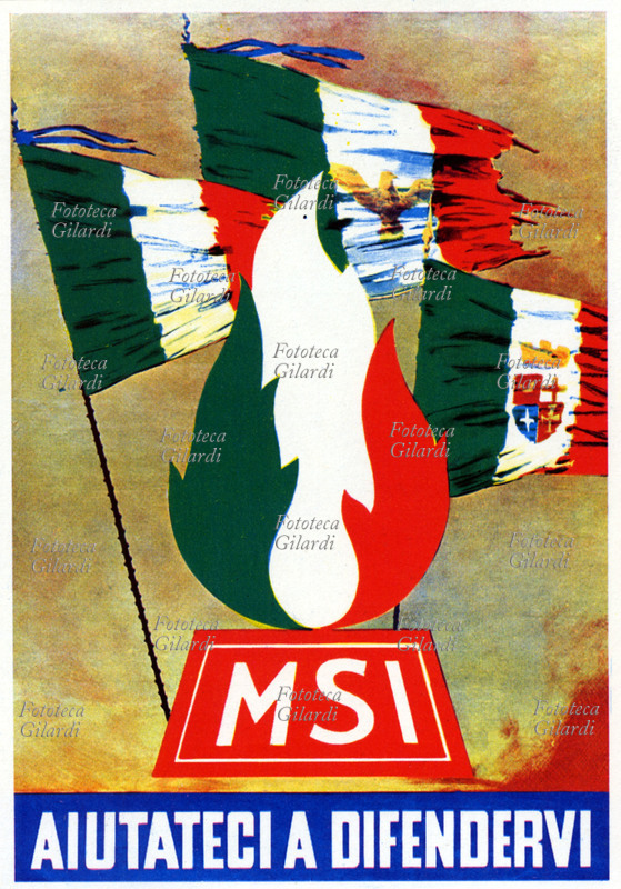 ELEZIONI cartolina postale di propaganda per il Movimento Sociale Italiano \